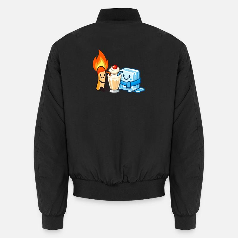 Opposites Sip Together - Unisex Bomber Jacket - black