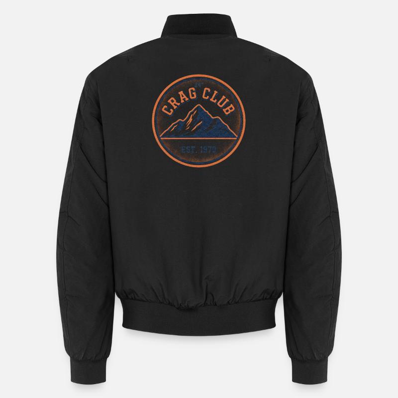 Crag Club Mountain Patch - Unisex Bomber Jacket - black