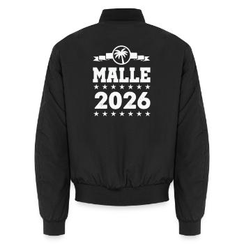 Palmiers de Majorque 2026 - Bomber unisexe - noir - Dos - AI Model Male 185 light (185cm)