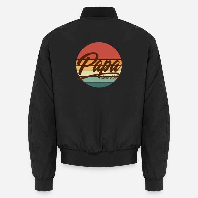 Papa depuis l’année 2024 Retro Sunset Est Bomber unisexe