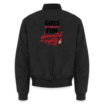 Les filles veulent juste avoir des droits de s’amuser - Bomber unisexe - noir - Dos - AI Model Male 185 light (185cm)