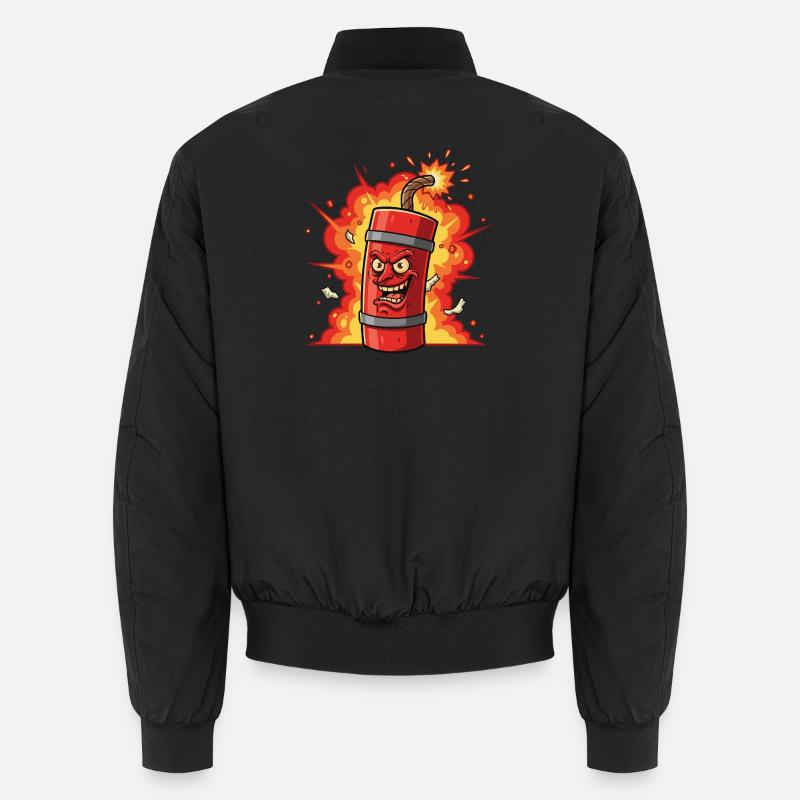 Knallendes Dynamit Cartoon - Unisex Bomberjacke - Schwarz