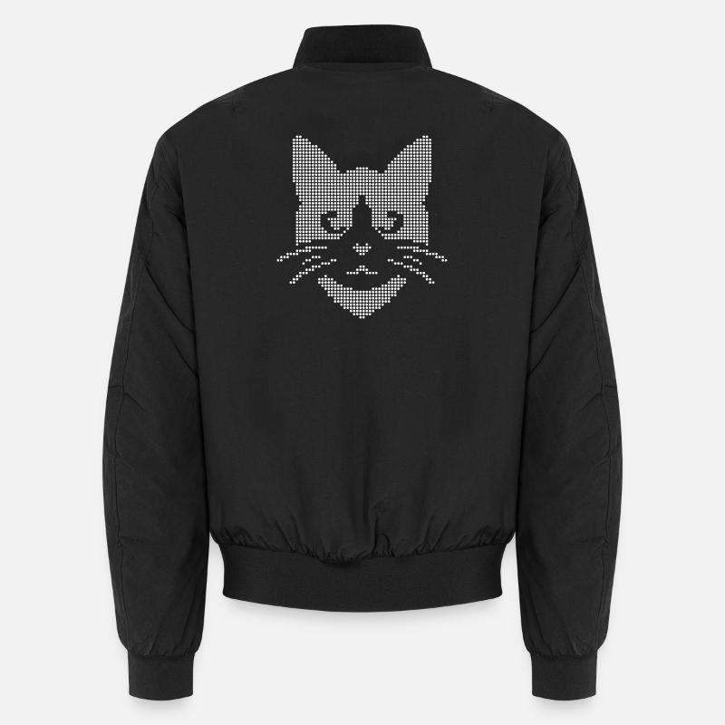 Halftone Cat Face Unisex Bomber Jacket