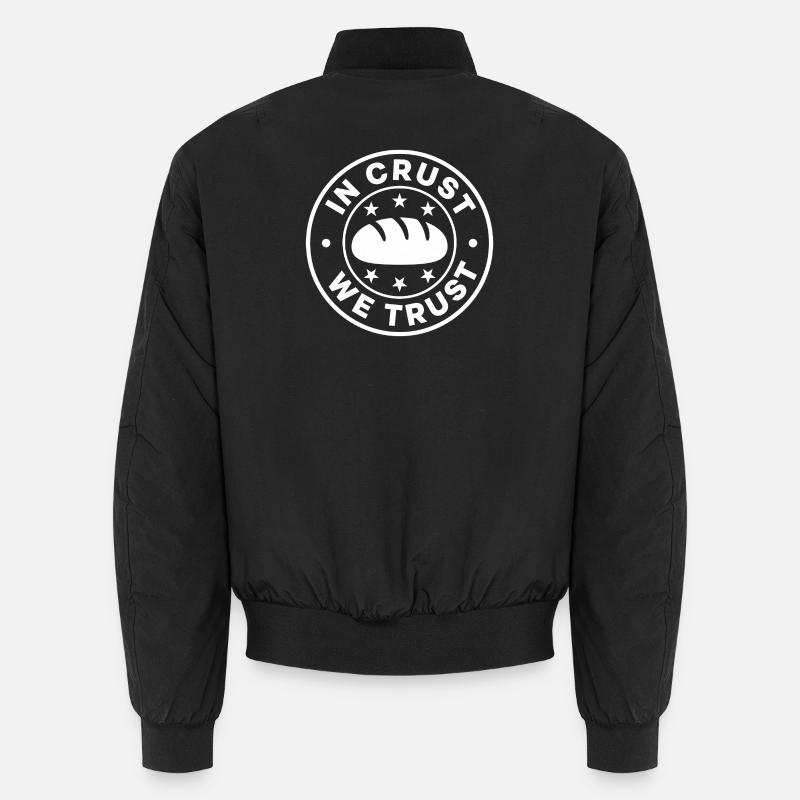 In Crust We Trust Brotlogo Unisex Bomberjacke