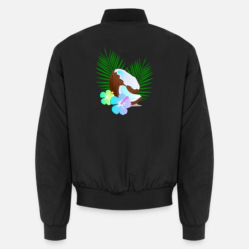 Coconut Island Tropics Hibiscus Unisex Bomber Jacket