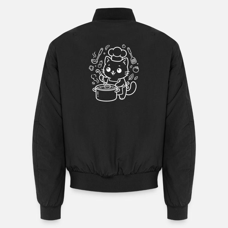 Kawaii Katze Chefkoch Kochen Unisex Bomberjacke