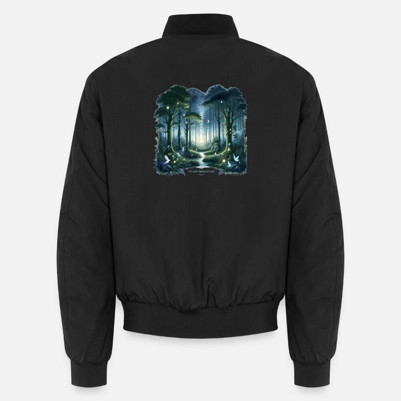 Nachtwald Glühfeenpfad Unisex Bomberjacke
