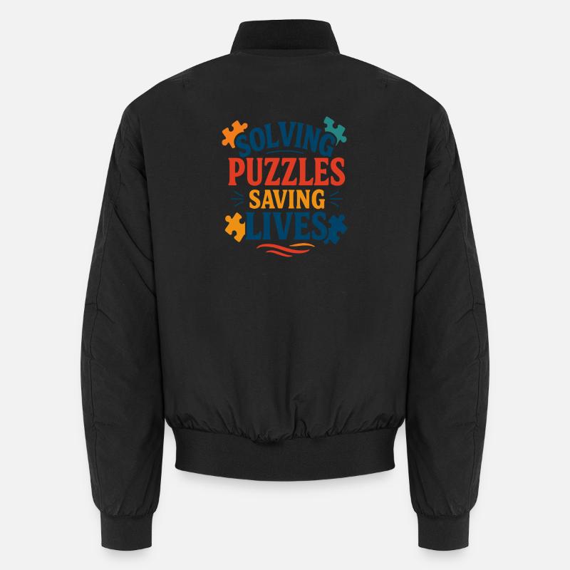Forensic Nurse Practitioner Puzzles Saving Lives Unisex Bomberjacke