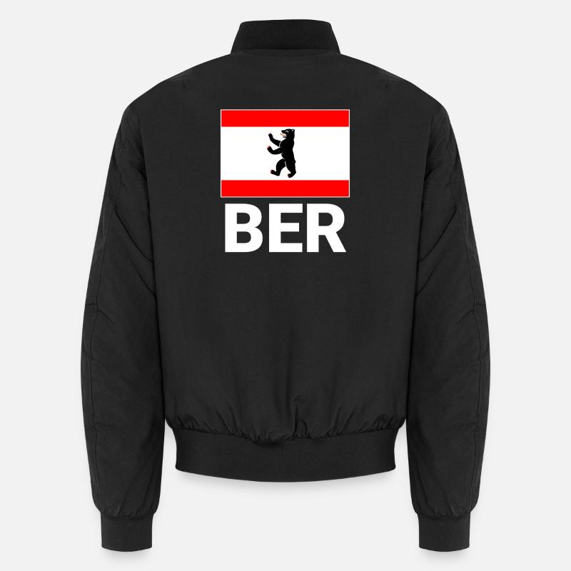 Berlin flag with BER abbreviation Unisex Bomber Jacket