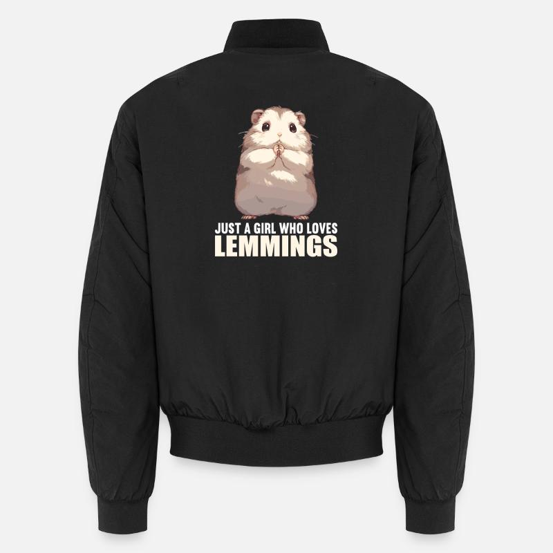 Lemminge Lemming - Unisex Bomberjacke - Schwarz