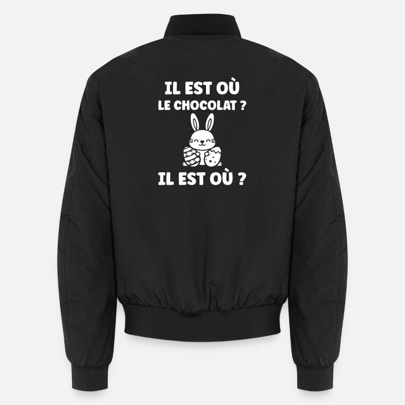 Where is the chocolate - Unisex Bomber Jacket - black