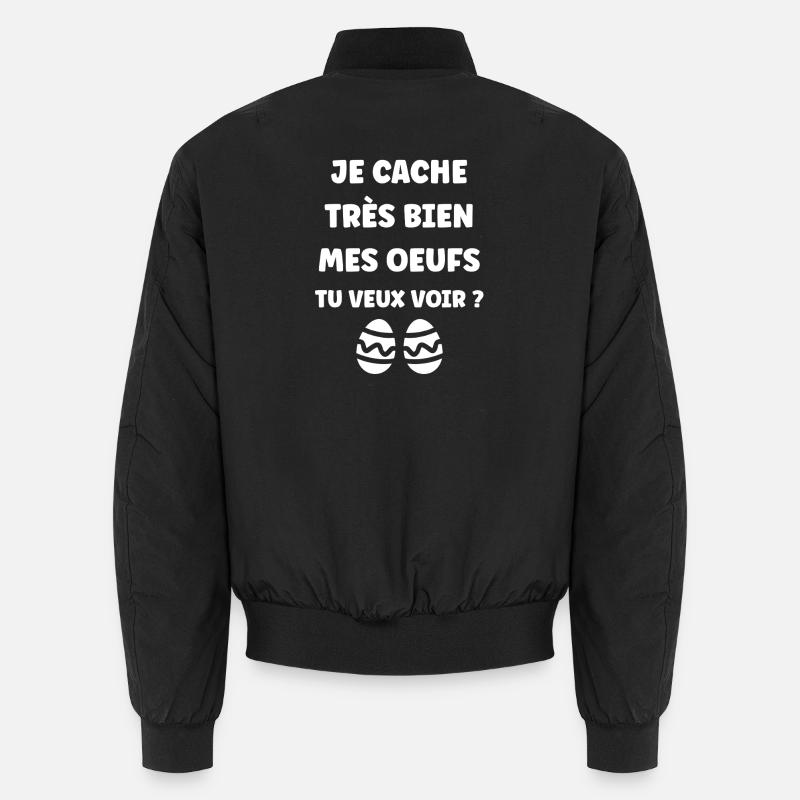 hUMOUR EASTER - Unisex Bomber Jacket - black