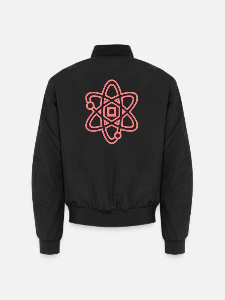 Atom Symbol Physik Kern - Unisex Bomberjacke - Schwarz