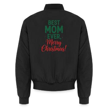 Weihnachten Mama - Unisex Bomberjacke - Schwarz - Hinten - AI Model Male 185 light (185cm)