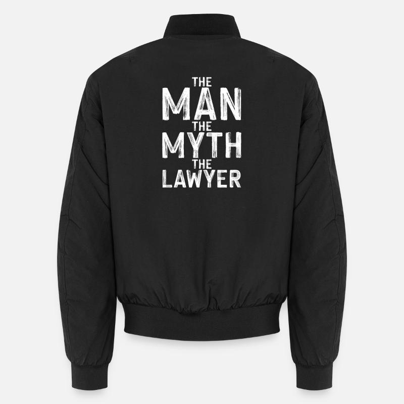 Man Myth Lawyer - Unisex Bomber Jacket - black