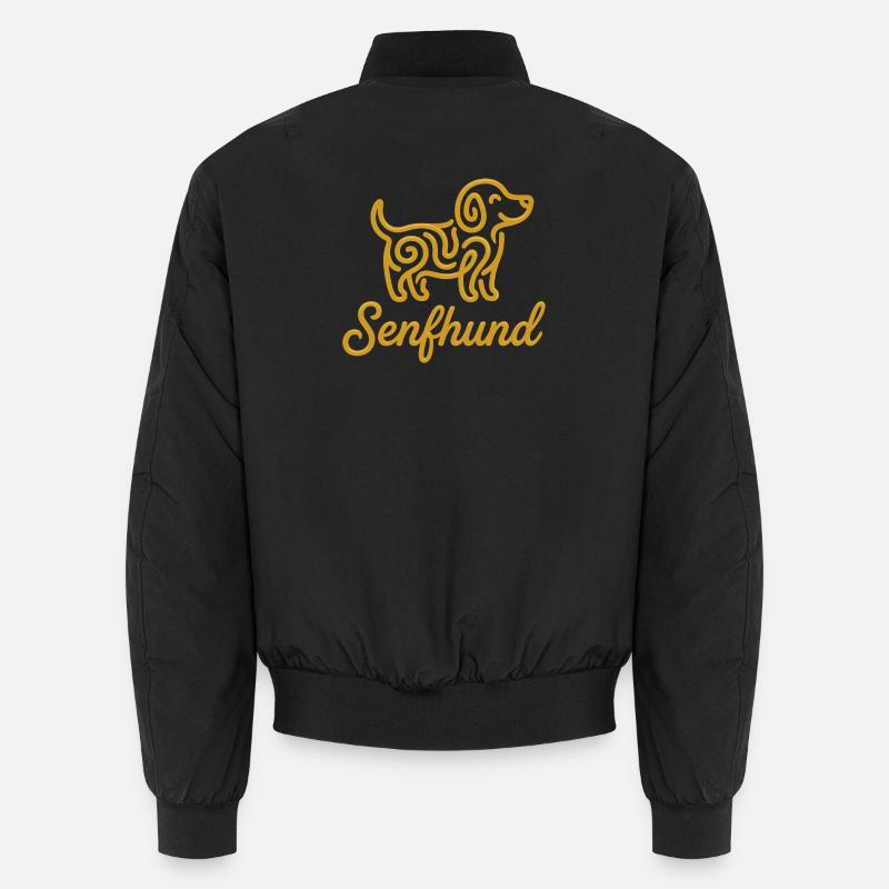 Chien moutarde - Design drôle de chien croisé Bomber unisexe