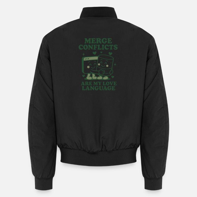 Merge Conflicts Are My Love Language | Git Unisex Bomber Jacket