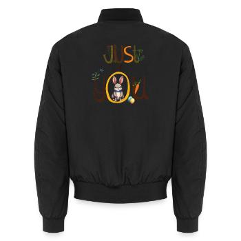 Just Be You - Unisex Bomber Jacket - black - Back - AI Model Male 185 light (185cm)