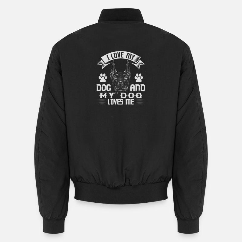 Le doberman adore dire design graphique Bomber unisexe