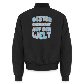 Cadeau pour technicien chimiste - Bomber unisexe - noir - Dos - AI Model Male 185 light (185cm)