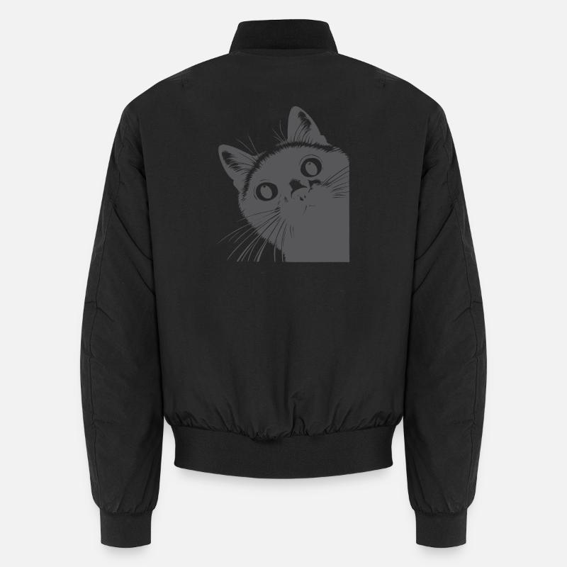 schwarze Katze - Unisex Bomberjacke - Schwarz