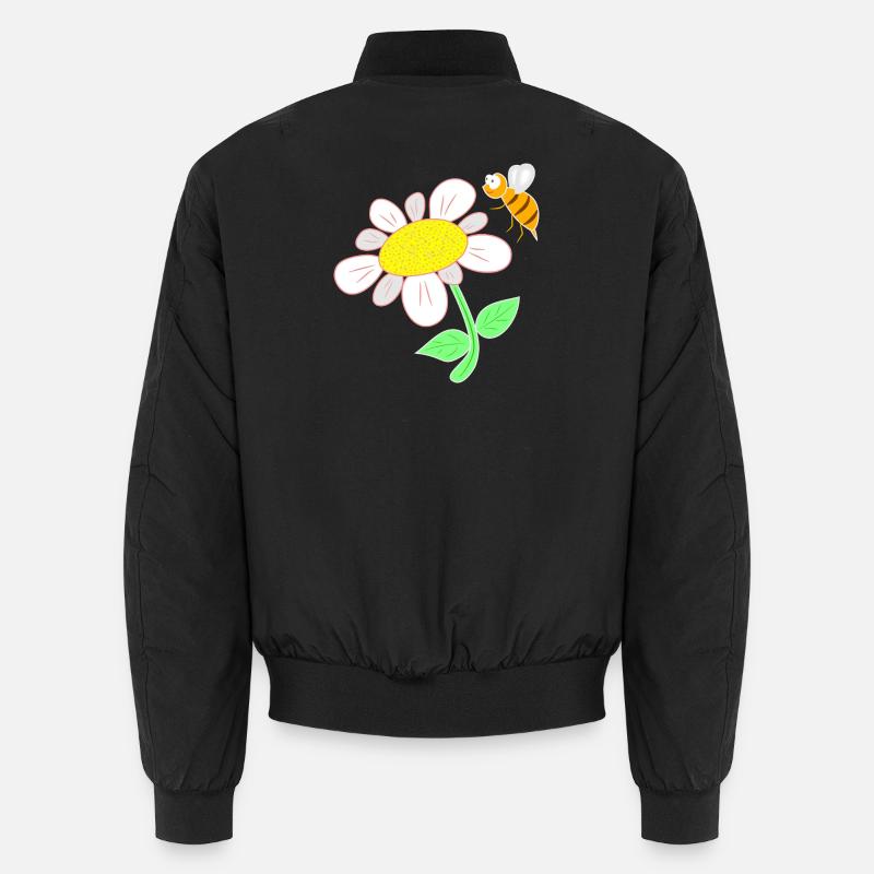 Bee that flies to flower Unisex Bomber Jacket