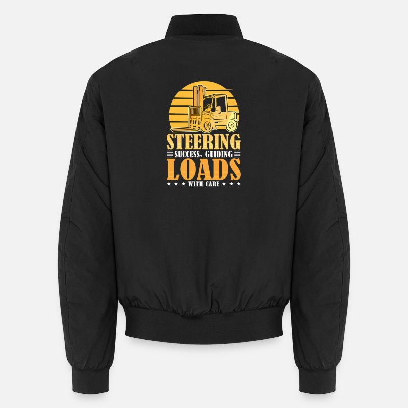 Staplerfahrer Englisch Spruch Stapler Unisex Bomberjacke