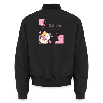 Purrfect Love - Bomber unisexe - noir - Dos - AI Model Male 185 light (185cm)
