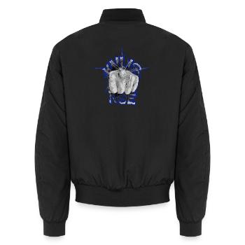 Fist breaks the glass - Unisex Bomber Jacket - black - Back - AI Model Male 185 light (185cm)