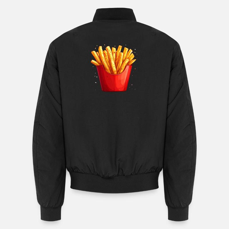 French fries - Unisex Bomber Jacket - black