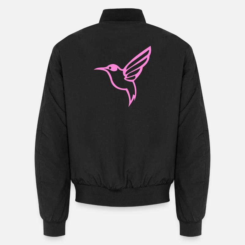 Hummingbird Bird - Unisex Bomber Jacket - black