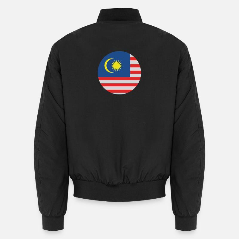 Malaysia-Rundflagge - Unisex Bomberjacke - Schwarz