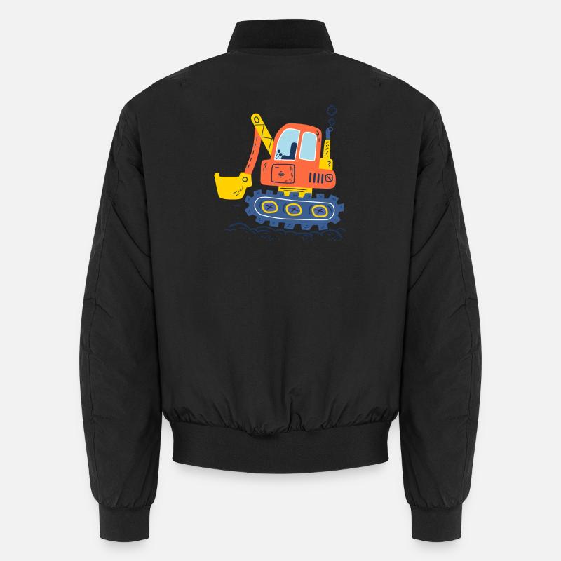Excavator, construction machinery Unisex Bomber Jacket