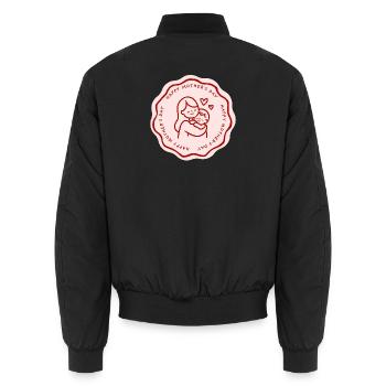 Happy mathers day - Bomber unisexe - noir - Dos - AI Model Male 185 light (185cm)