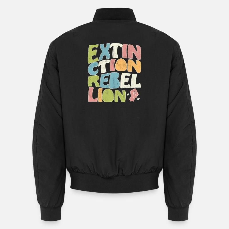 Extinction rebellion retro - Unisex Bomberjacke - Schwarz