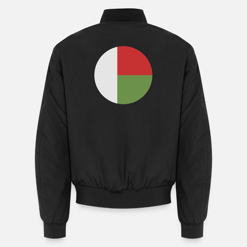 Runde Madagaskar-Flagge - Unisex Bomberjacke - Schwarz