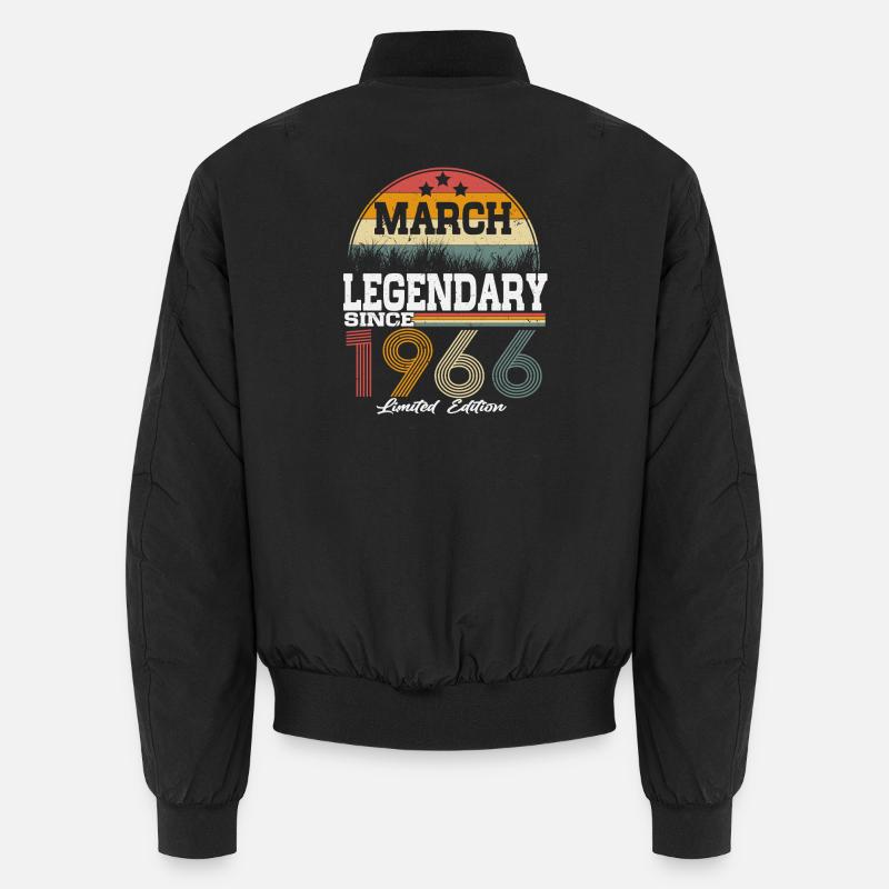Legends were born in March 1966 Unisex Bomber Jacket