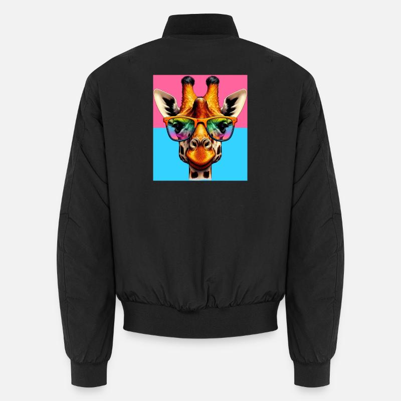 Giraffe - Unisex Bomberjacke - Schwarz