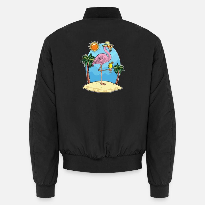 Flamingo Strand Sonnenbrille Sommer Unisex Bomberjacke