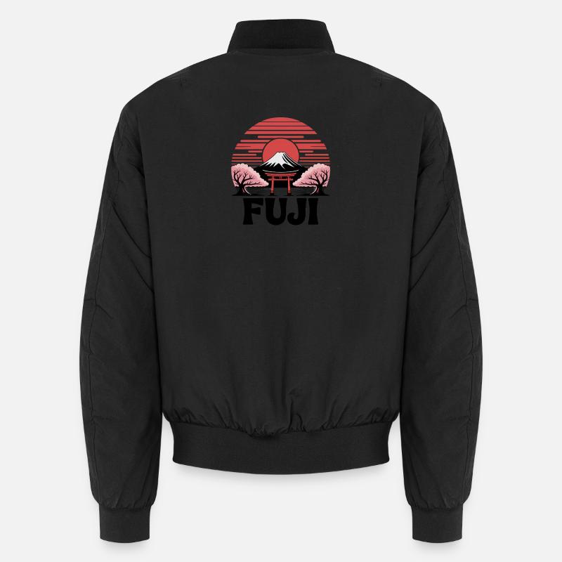 Fuji Torii Sakura in der Sonne Unisex Bomberjacke