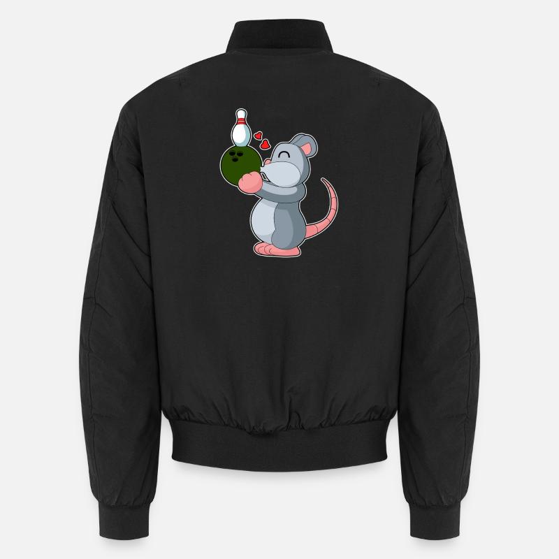Maus Bowling Bowlingkugel Pin Unisex Bomberjacke