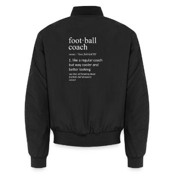 Lustiger Football Coach Definition Substantiv Slogan - Unisex Bomberjacke - Schwarz - Hinten - AI Model Male 185 light (185cm)