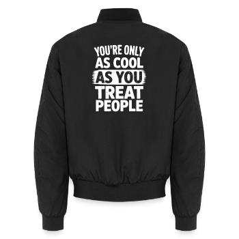Dire Déclaration Respect Gentillesse Cadeau f - Bomber unisexe - noir - Dos - AI Model Male 185 light (185cm)