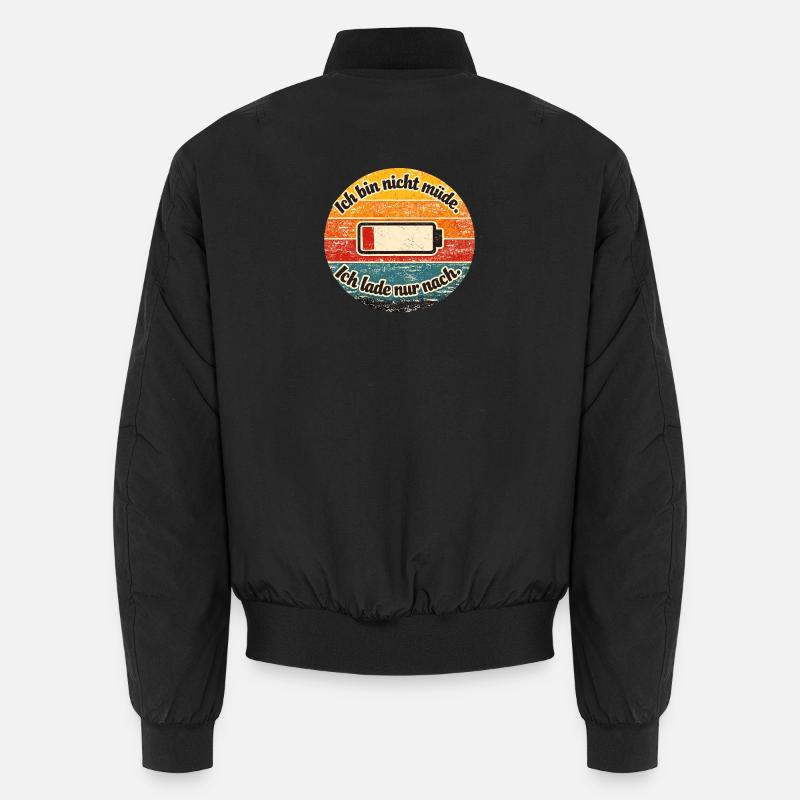 I only charge after retro battery Unisex Bomber Jacket