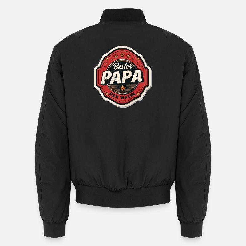 Feuerwehr Papa Bester Papa der Wache Geschenk Unisex Bomberjacke