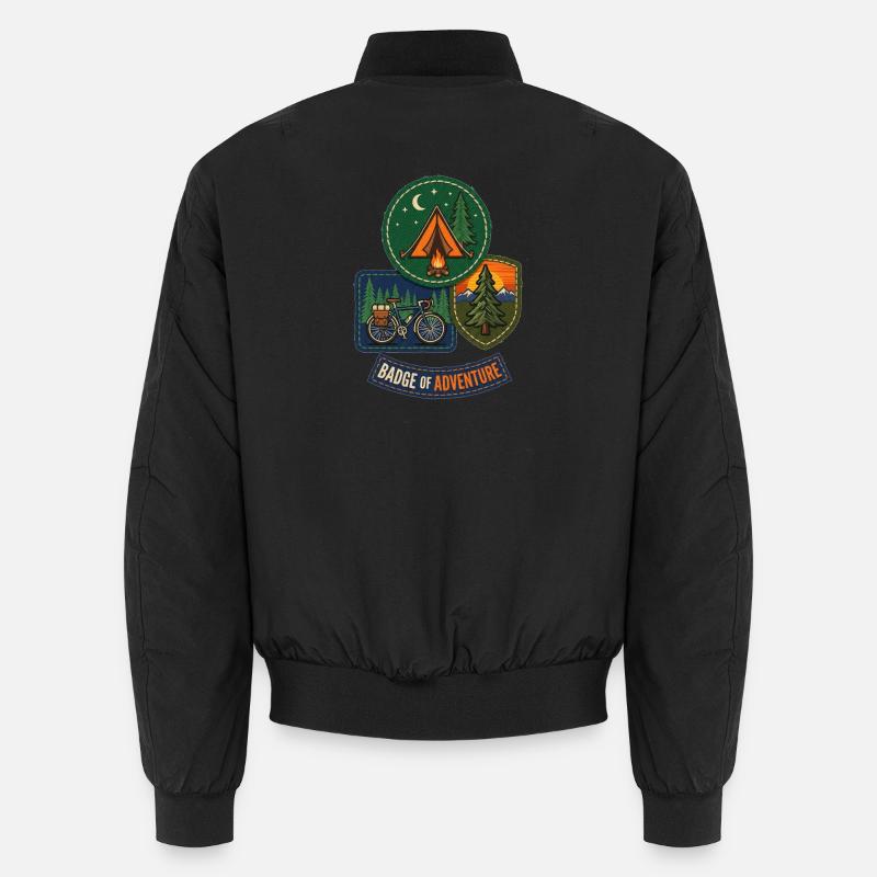 Abenteuerabzeichen Vintage-Aufkleber Unisex Bomberjacke