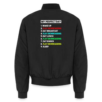 Lieblingsleute nennen mich Papa Sports Silhouette - Unisex Bomberjacke - Schwarz - Hinten - AI Model Male 185 light (185cm)