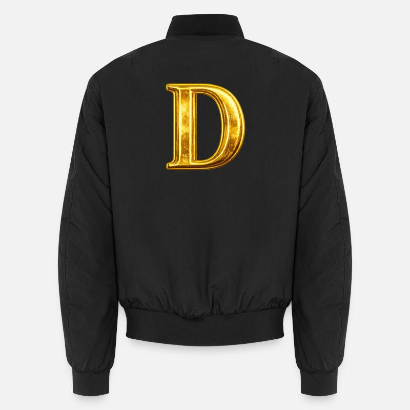Goldenes D Monogramm Unisex Bomberjacke