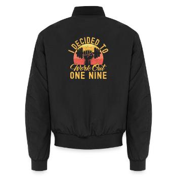 Fitness Fanatics Decided To Workout Calisthenics - Unisex Bomberjacke - Schwarz - Hinten - AI Model Male 185 light (185cm)