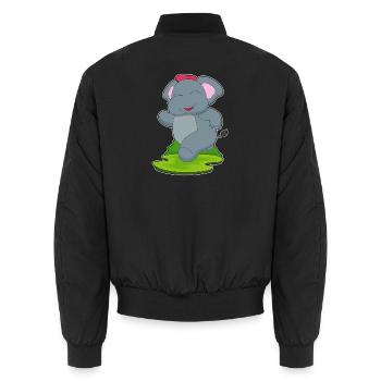 Elephant Jogger Jogging Sport - Bomber unisexe - noir - Dos - AI Model Male 185 light (185cm)